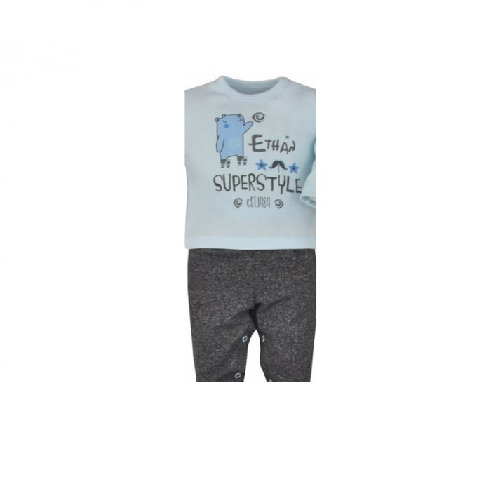 Compleu 2 piese bluza si pantaloni pentru baieti Koala Super Style 05-036A-80-cm, Albastru [2]