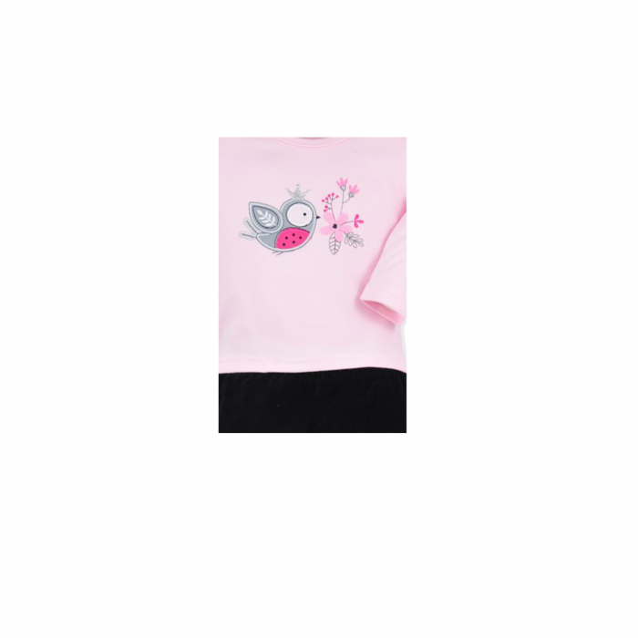 Compleu 2 piese bluza si pantaloni pentru fete Koala Love Birds 06-113_80 cm, Roz [2]