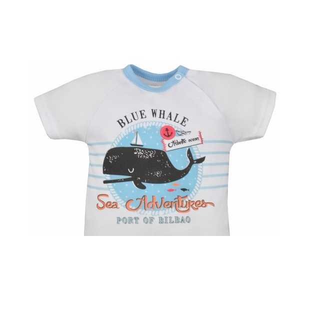 Compleu 2 piese de vara pentru baieti Koala Moby Dick 04-965A_80 cm, Alb [2]