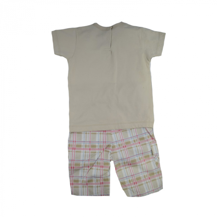 Compleu 2 piese de vara pentru baieti Caramell 90-74B_74 cm, Bej [2]