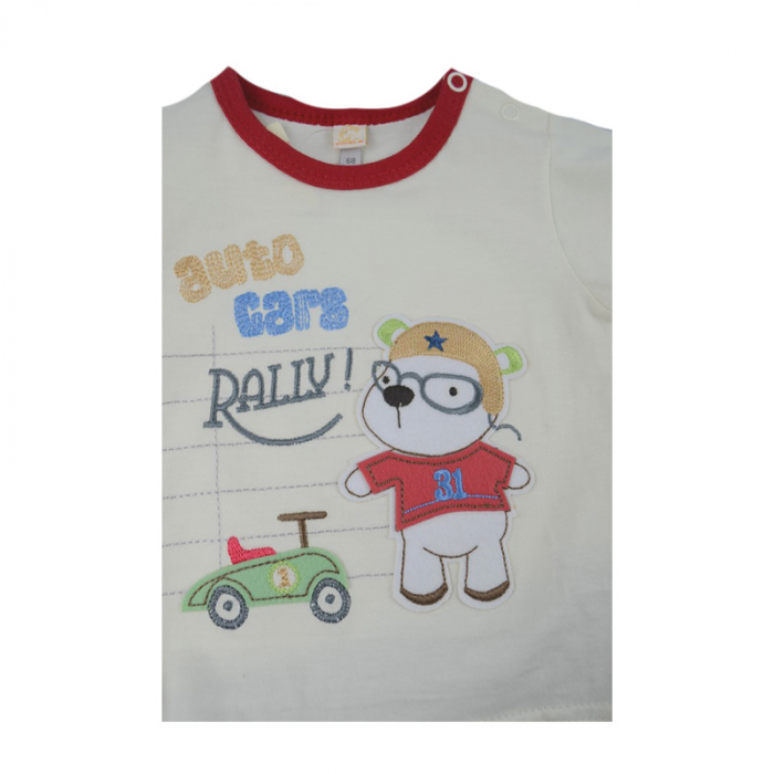 Compleu 2 piese de vara pentru baieti Koala Formula 04-037C_68 cm, Crem [3]