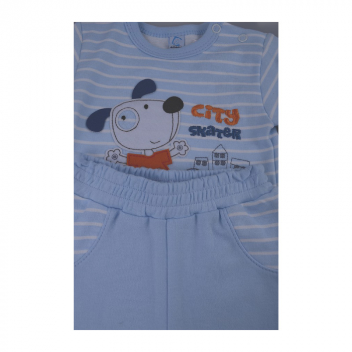 Compleu 2 piese de vara pentru baieti Koala Skater 2454A_62 cm, Albastru [3]