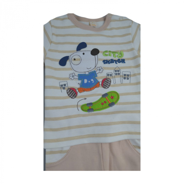 Compleu 2 piese de vara pentru baieti Koala Skater 2455_68 cm, Bej [2]