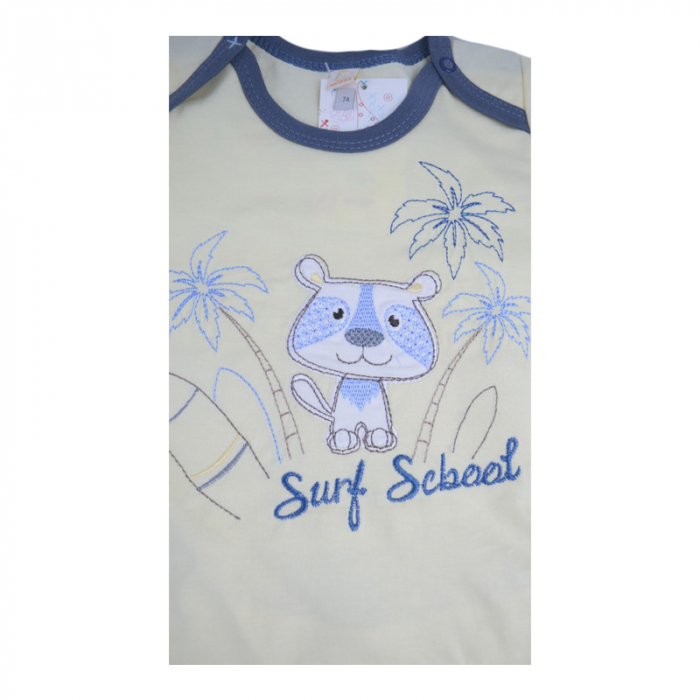 Compleu 2 piese de vara pentru baieti Koala Surfing 2465_74 cm, Galben [3]