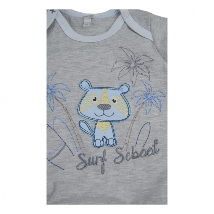 Compleu 2 piese de vara pentru baieti Koala Surfing 2466G_68 cm, Gri [3]