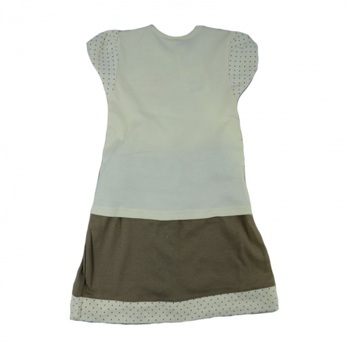Compleu 2 piese de vara pentru fete Koala Pralinka 04-097_68 cm, Crem [2]