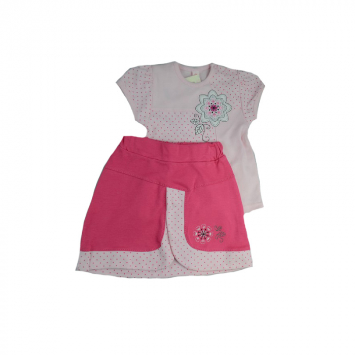 Compleu 2 piese de vara pentru fete Koala Pralinka 04-099_68 cm, Roz [3]