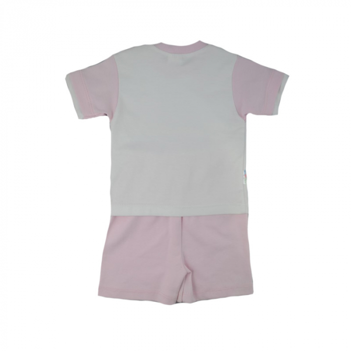 Compleu 2 piese de vara pentru fete Mini Junior 25-12R_80 cm, Roz [3]