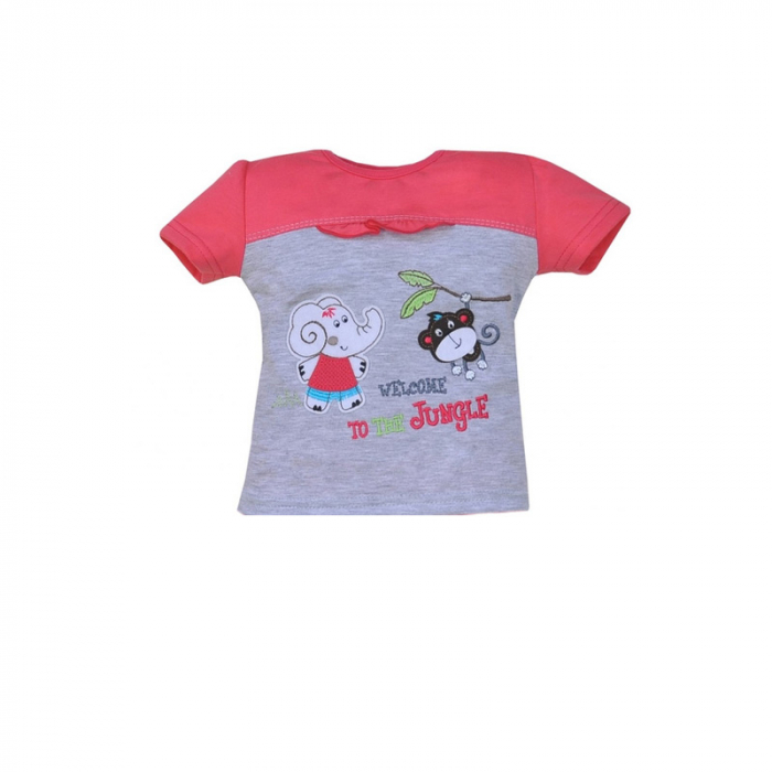 Compleu 2 piese de vara pentru fete Koala Jungle 04-084CR_68 cm, Roz [2]