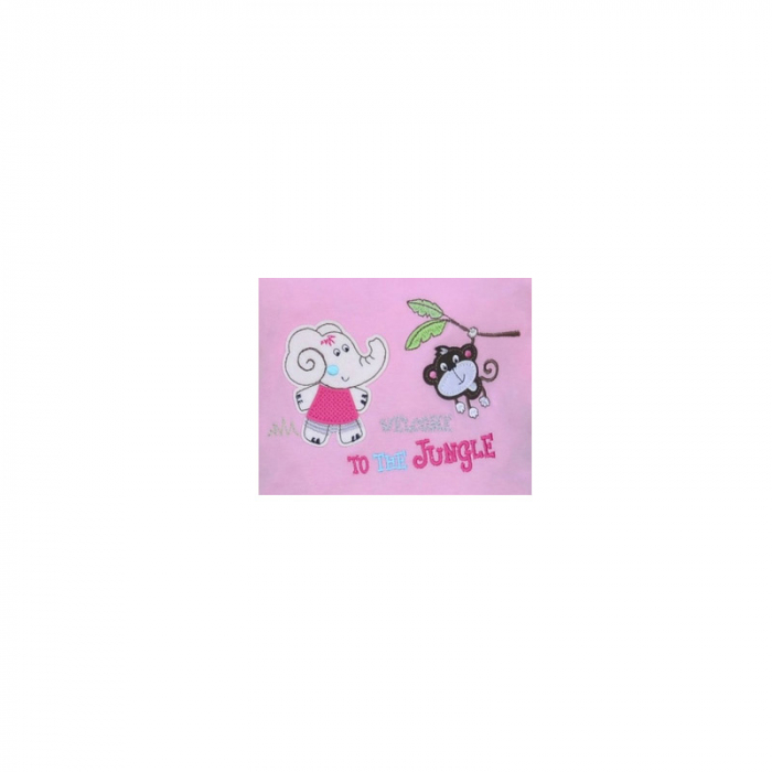 Compleu 2 piese de vara pentru fete Koala Jungle 04-084FR_68 cm, Fucsia [3]