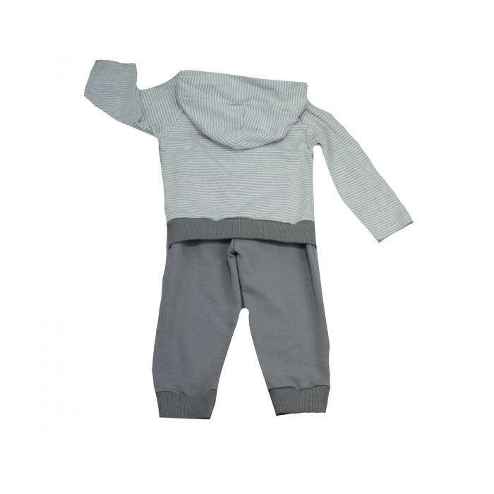 Compleu 2 piese hanorac si pantaloni pentru baieti Koala Paseczki 06-410_80 cm, Gri [2]