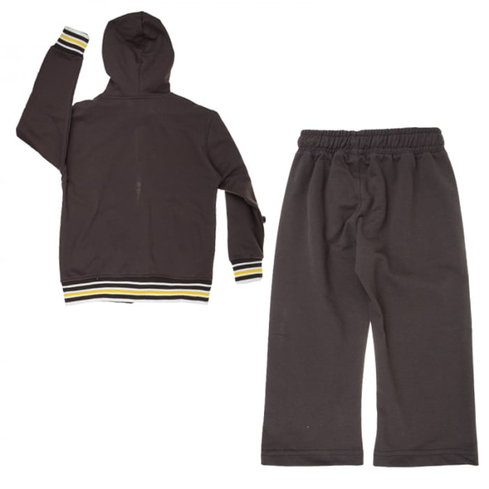 Compleu 2 piese hanorac si pantaloni pentru baieti Wenice KLZD-9, Maro [2]