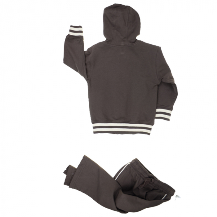 Compleu 2 piese hanorac si pantaloni pentru baieti Wenice KLZD-10, Maro [2]
