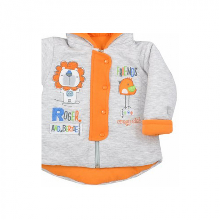Compleu 2 piese iarna baieti Koala Roger 04-534-62-cm, Portocaliu [2]