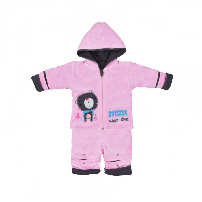 Compleu 2 piese iarna fete Koala Super Time 3053R-68-cm, Roz [2]