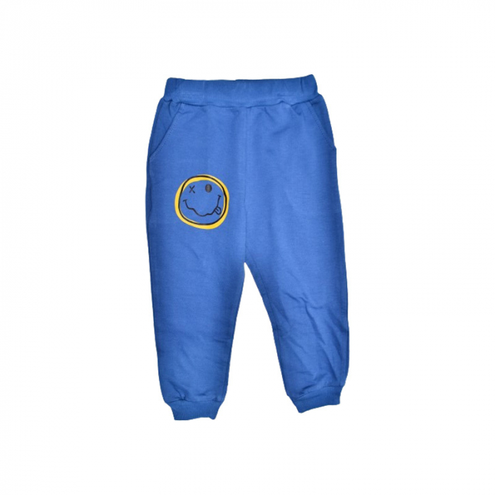 Compleu 2 piese pantaloni lungi si jacheta cu fermoar pentru baieti Mini Junior COMP-TRMJ3, Albastru [3]