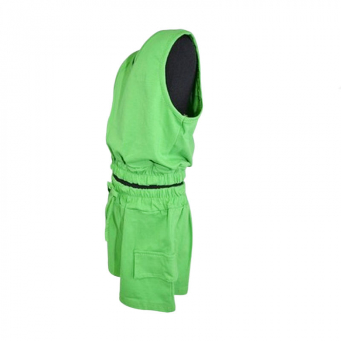 Compleu 2 piese pantaloni scurti si maiou pentru fete Mini Junior MJ-07, Verde524-19, Fucsia [4]