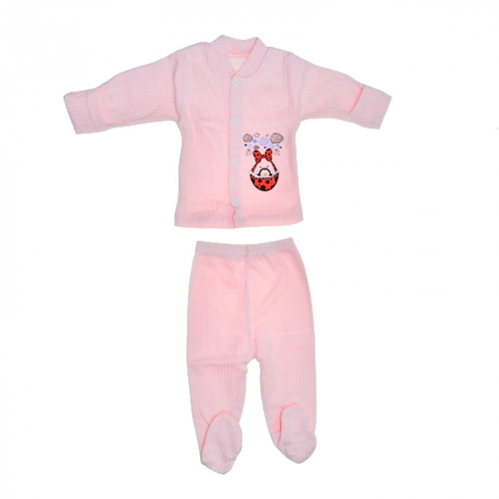 Compleu 2 piese pantaloni si bluza pentru fete Mini Junior CMPMJ-115-7, Roz [1]