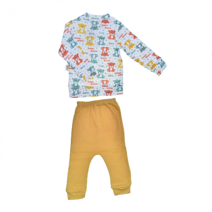 Compleu 2 piese pantaloni si bluza pentru baieti Mini Junior CMPMJ-2, Galben [2]