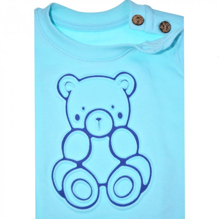Compleu 2 piese pantaloni si bluza pentru baieti Mini Junior COMP-23007, Albastru [4]