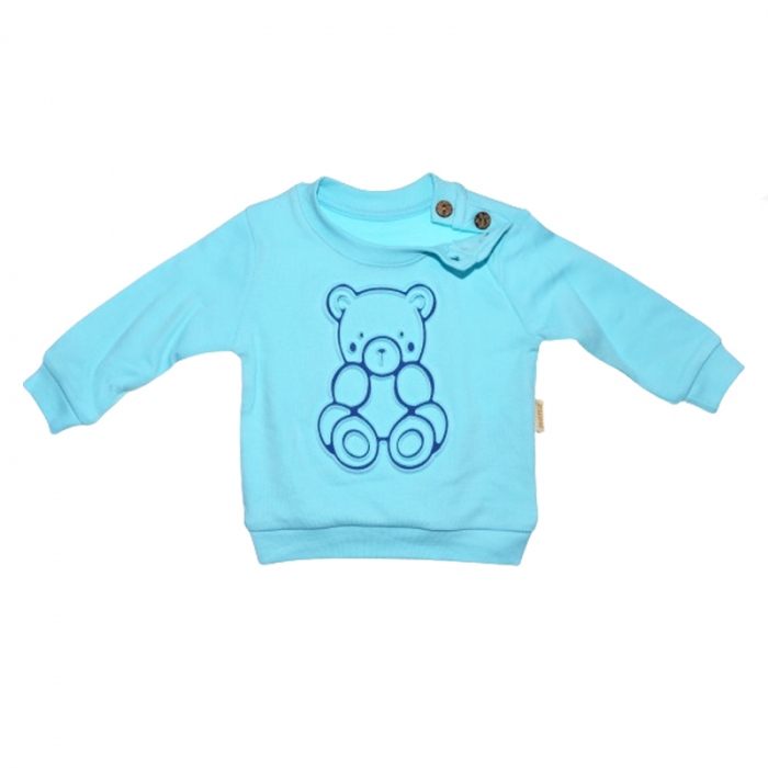 Compleu 2 piese pantaloni si bluza pentru baieti Mini Junior COMP-23007, Albastru [3]