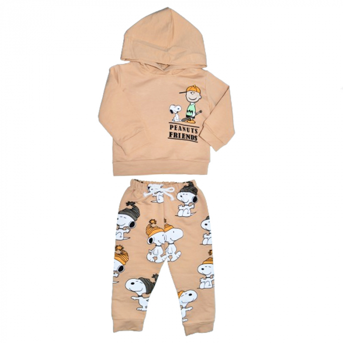 Compleu 2 piese pantaloni si bluza pentru baieti Mini Junior COMP-MJ15, Bej [1]