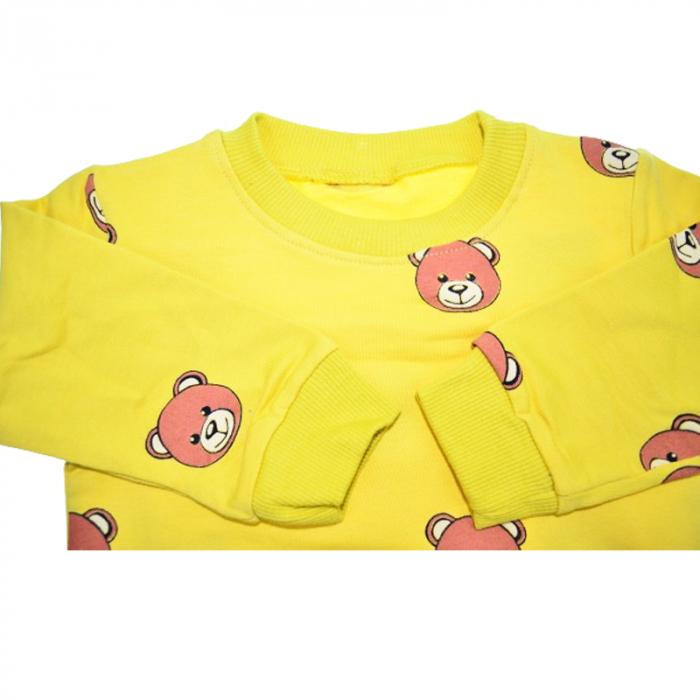 Compleu 2 piese pantaloni si bluza pentru baieti Mini Junior COMP-MJ21, Galben [3]
