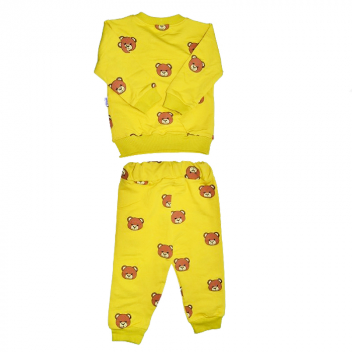 Compleu 2 piese pantaloni si bluza pentru baieti Mini Junior COMP-MJ21, Galben [2]