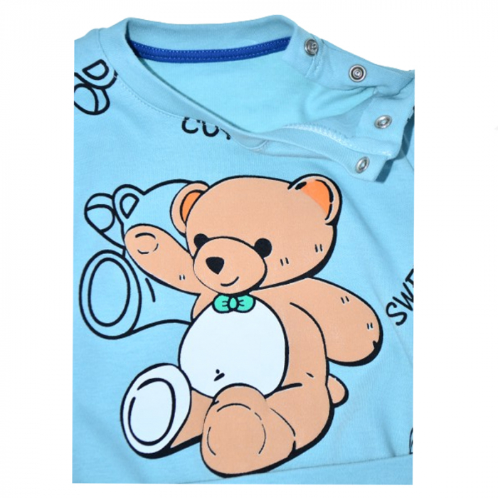 Compleu 2 piese pantaloni si bluza pentru baieti Mini Junior COMP-MJ35, Albastru [4]