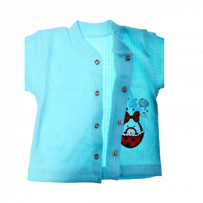 Compleu 2 piese pantaloni si bluza pentru bebelusi Mini Junior CMPMJ-115-4, Turcoaz [3]