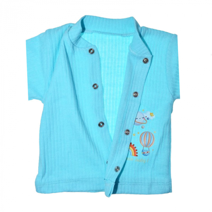 Compleu 2 piese pantaloni si bluza pentru bebelusi Mini Junior CMPMJ-115-5, Turcoaz [3]