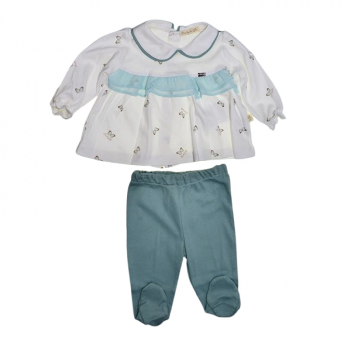 Compleu 2 piese, pantaloni si bluza, pentru fete, Mini Junior 3268V, Verde [1]