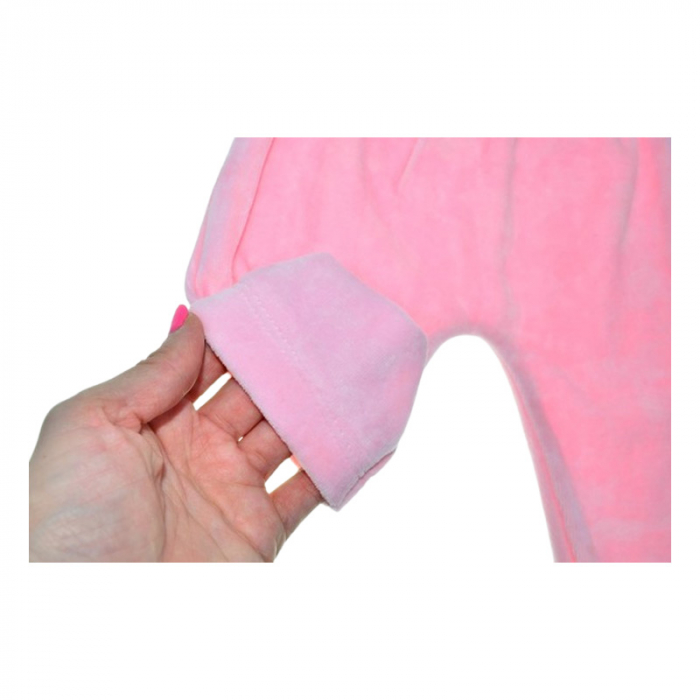 Compleu 2 piese, pantaloni si bluza, pentru fete, Mini Junior 6004R, Roz [4]