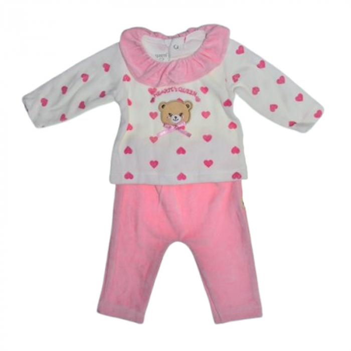 Compleu 2 piese, pantaloni si bluza, pentru fete, Mini Junior 6004R, Roz [1]
