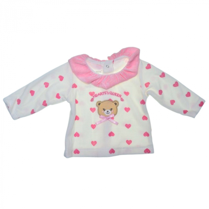 Compleu 2 piese, pantaloni si bluza, pentru fete, Mini Junior 6004R, Roz [5]