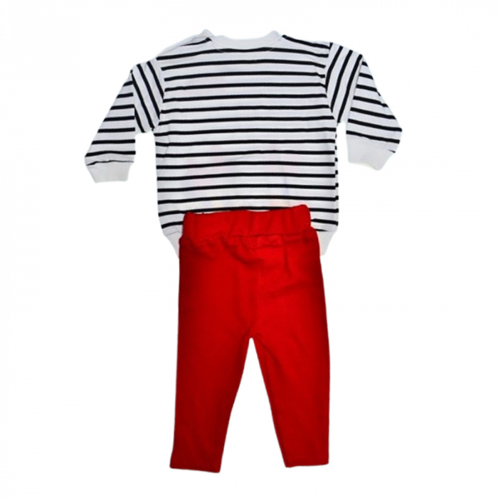 Compleu 2 piese, pantaloni si bluza, pentru fete, Mini Junior 9465R, Rosu [2]