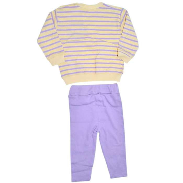 Compleu 2 piese pantaloni si bluza, pentru fete, Mini Junior 9556M, Mov [2]