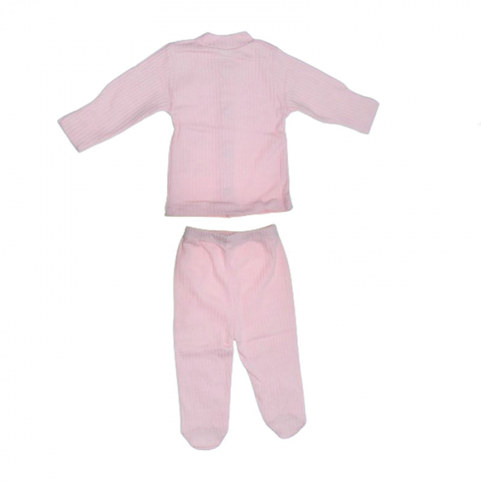 Compleu 3 piese pantaloni, bluza si jacheta cu fermoar pentru fete Mini Junior COMP-MJ1, Roz [3]
