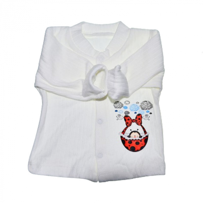 Compleu 2 piese pantaloni si bluza pentru fete Mini Junior CMPMJ-115, Alb [3]