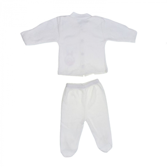 Compleu 2 piese pantaloni si bluza pentru fete Mini Junior CMPMJ-115, Alb [2]