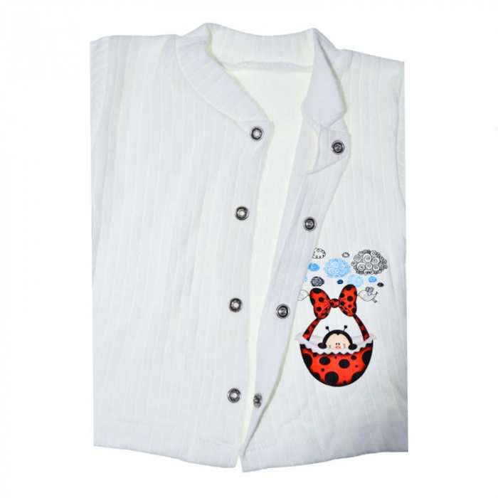 Compleu 2 piese pantaloni si bluza pentru fete Mini Junior CMPMJ-115, Alb [4]