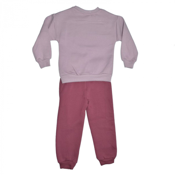 Compleu 2 piese pantaloni si bluza pentru fete Mini Junior COMP-17362, Roz [2]