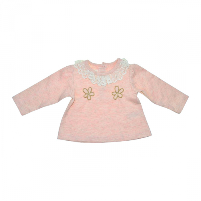 Compleu 2 piese pantaloni si bluza pentru fete Mini Junior, COMP-2304-R, Roz [3]
