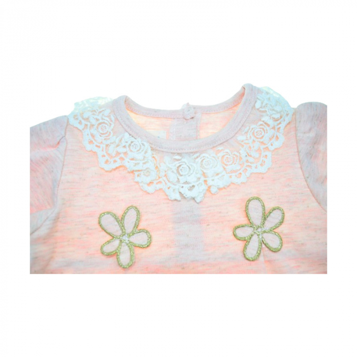 Compleu 2 piese pantaloni si bluza pentru fete Mini Junior, COMP-2304-R, Roz [5]
