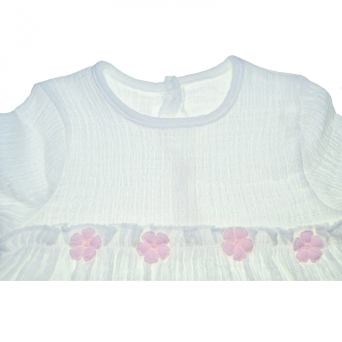 Compleu 2 piese pantaloni si bluza pentru fete Mini Junior COMP-782, Alb [3]