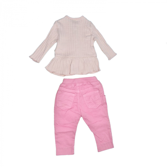 Compleu 2 piese pantaloni si bluza pentru fete Mini Junior COMP-MJ13, Roz [2]