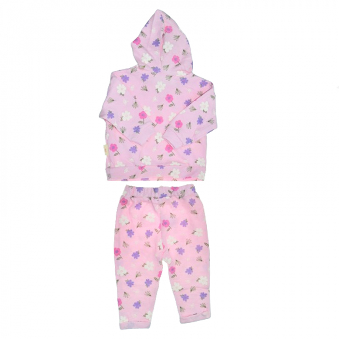 Compleu 2 piese pantaloni si bluza pentru fete Mini Junior COMP-MJ24, Roz [2]