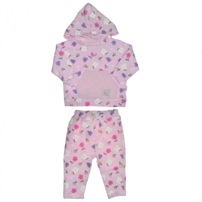 Compleu 2 piese pantaloni si bluza pentru fete Mini Junior COMP-MJ24, Roz [1]