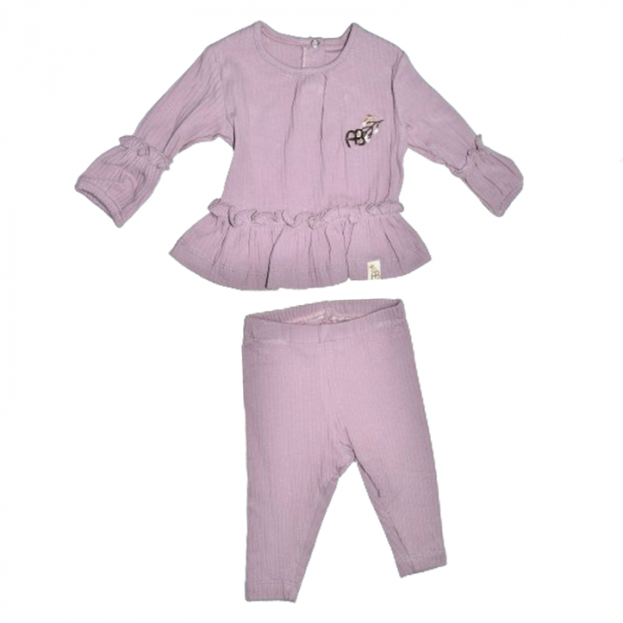 Compleu 2 piese pantaloni si bluza pentru fete Mini Junior COMP-MJ11, Mov [1]