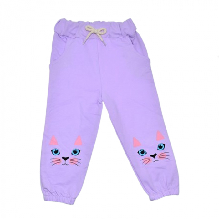 Compleu 2 piese pantaloni si bluza pentru fete Mini Junior SETMJ-30, Mov [3]